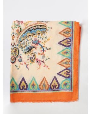 Etro Schal Aus Baumwolle Und Modal Mit Geometrischem Und Floralem Motiv - Pink