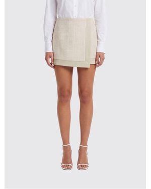 Balmain Merino Wool Mini Skirt - White