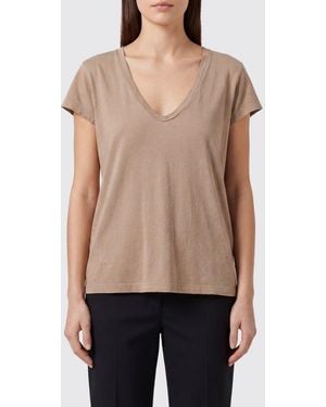 James Perse Basic Baumwoll-T-Shirt - Natur