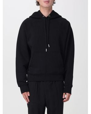Ami Paris Cotton Hoodie With Kangaroo Pocket - Blue
