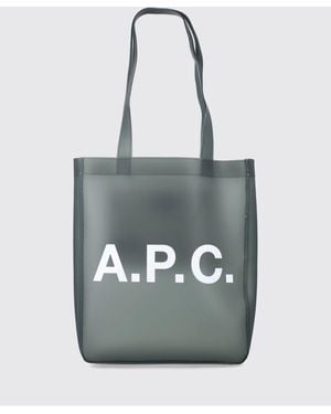 A.P.C. Small Lou Pvc Shoulder Bag - Gray