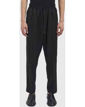 Isabel Benenato Virgin Wool Jogging Trousers - Black