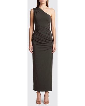ROTATE BIRGER CHRISTENSEN One-Shoulder Midi Dress - Black