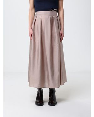 Max Mara Silk Blend Satin Midi Skirt - Pink