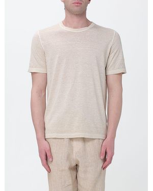 120% Lino Crew Neck T-Shirt - Grey