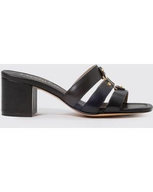 Twinset Leather Mules - White