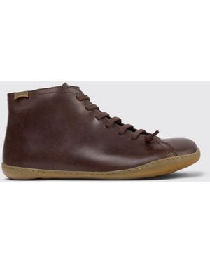 Camper Peu Chrome-Free Leather Ankle Boots - Brown