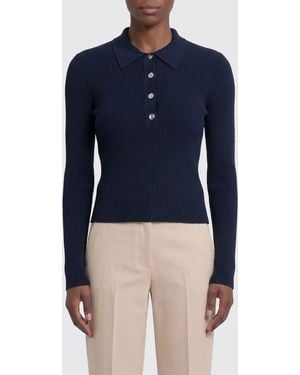 Michael Kors Viscose Knit Polo Shirt - Blue