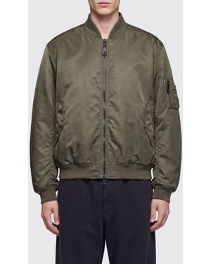 Balenciaga Nylon Bomber Jacket With Zip Closure And Elasticated Cuffs - Green