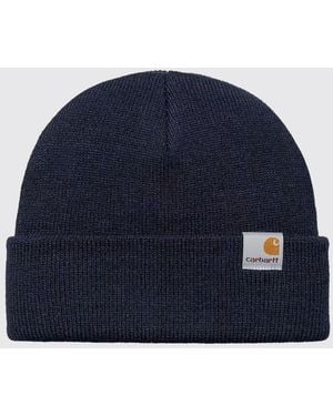 Carhartt Beanie-Mütze Aus Acryl Mit Umschlag Und Logo-Patch - Blau