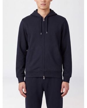 Brunello Cucinelli Sudadera Con Capucha Y Cremallera De Cachemira Y Seda - Azul