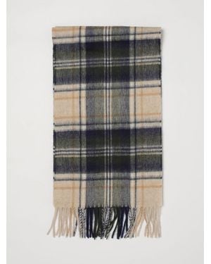 Barbour Tartan Pattern Scarf - Gray