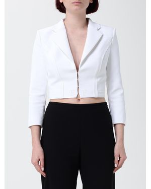 Elisabetta Franchi Crop Polyester Blazer - White