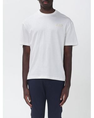 EA7 Printed Cotton Crew Neck T-Shirt - White