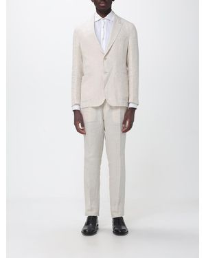 Manuel Ritz Single-Breasted Linen Suit - White