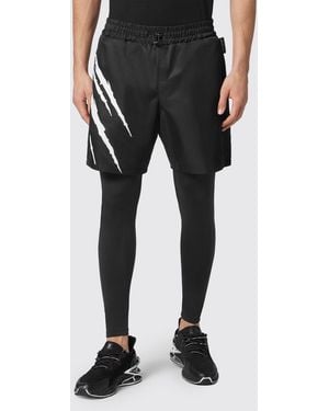 Philipp Plein Skinny Fit Double-Layer Stretch Technical Fabric Jogging Trousers - Black