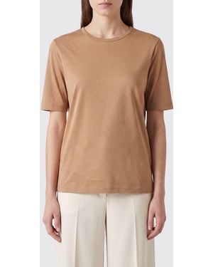 Herno Camiseta De Cuello Redondo De Manga Corta En Puro Algodón - Neutro