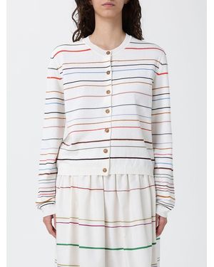 Paul Smith Mehrfarbig Gestreifter Baumwoll-Cardigan - Weiß