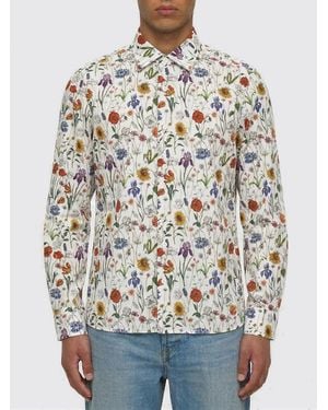 Junya Watanabe Cotton Shirt With Floral Print - Blue