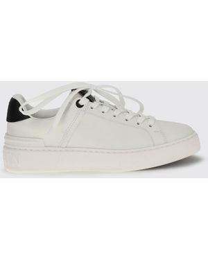 Balmain B-Court Leather Trainers - White