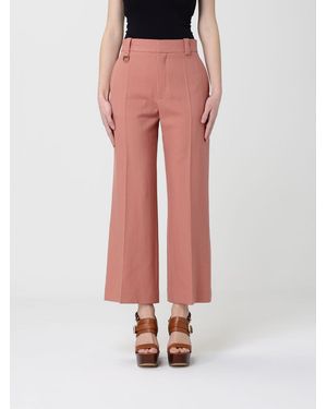 Chloé Chlo&Eacute Cotton Cropped Trousers - Pink