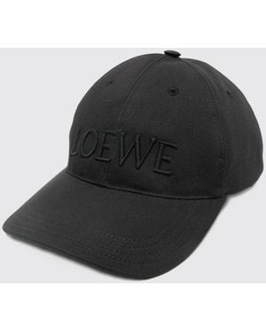 Loewe Baumwoll-Baseballkappe Von Mit Ton-In-Ton-Logo - Schwarz