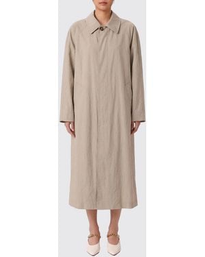 DUNST Long Cotton Blend Raincoat - Natural