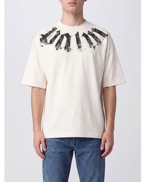 Palm Angels Relaxed Fit Graffiti Logo Print Cotton T-Shirt - White