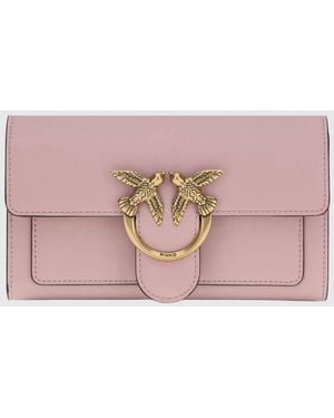 Pinko Love Bag Simply Leather Wallet Bag - Pink