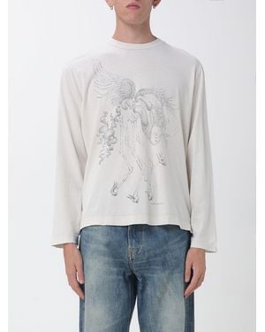 Our Legacy Long-Sleeve Organic Cotton T-Shirt With Graphic Print - Grey