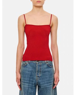 Jacquemus Ribbed Singlet Top - Red