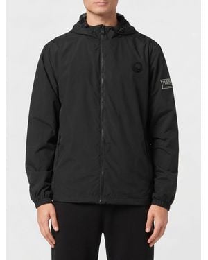 Philipp Plein Hooded Windbreaker - Black