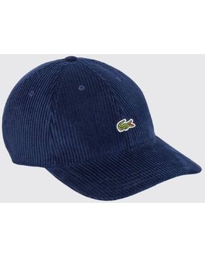 Lacoste Cord-Baseballkappe Mit Gesticktem Krokodil-Logo - Blau