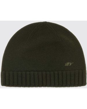 Bottega Veneta Ribbed Wool Beanie Hat With A Classic Cuffed Design - Green