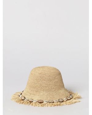 Alanui Sombrero De Rafia Con Conchas Bordadas - Neutro