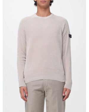 Peuterey Crew Neck Polyester Jumper With Long Sleeves And Ribbed Trims - Grey