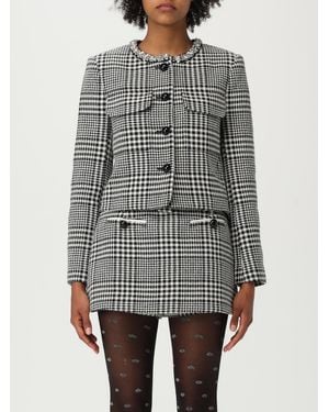 Self-Portrait Jacket With Houndstooth Pattern - Multicolour