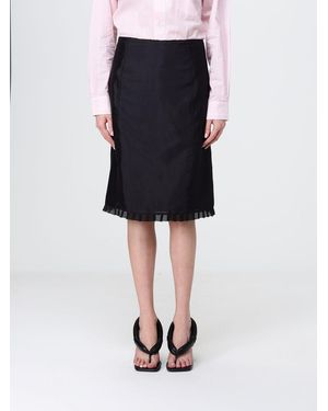DUNST Falda Lápiz De Tul Doble - Negro