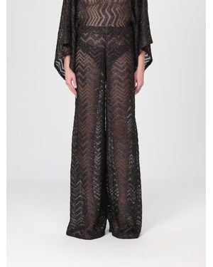 Missoni Flared Lurex Viscose Knit Trousers - Black