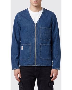 Vision Of Super Cotton Denim Jacket With Zip Closure - Blue