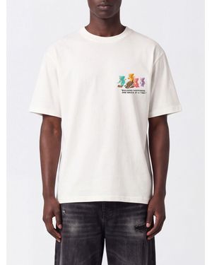 Barrow Camiseta De Algodón Con Estampado Gráfico Y Logo En Contraste - Blanco