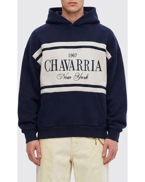 Willy Chavarria Sudadera Con Capucha Y Logo - Azul