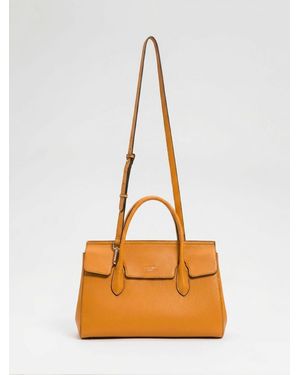 Twinset Grained Faux Leather Bag - Orange