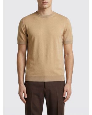 Zanone Linen And Cotton Crew Neck Pullover - Natural