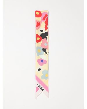 Fendi Pañuelo De Seda Estampado - Blanco