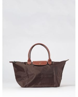 Longchamp Grand Sac À Main Pliable Le Pliage Original En Polyamide - Marron