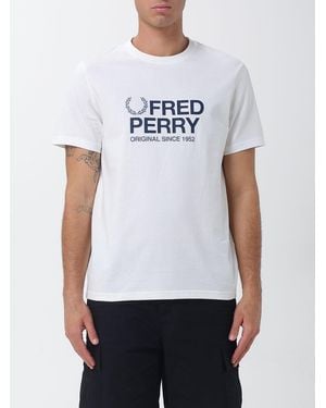 Fred Perry Cotton T-Shirt With Logo - White