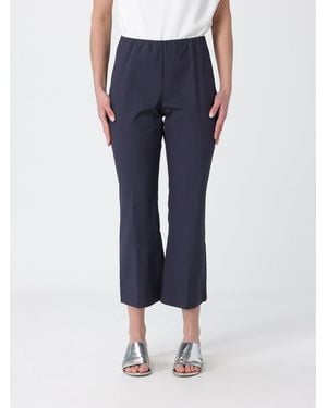 Liviana Conti Cotton Canvas Crop Trousers - Blue