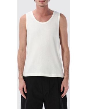 Studio Nicholson Camiseta Sin Mangas De Algodón - Blanco