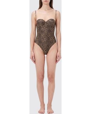 MATINEÉ Animal Print One-Piece Swimming Costume With Sweetheart Neckline - Multicolour